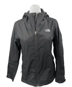 The North Face Women's Black Full Zip Long Sleeve Hooded Windbreaker Jacket Sz S thumbnail 1