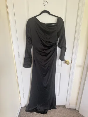 Meshki NEW Avery Elegant Black Long Sleeve Evening Dress thumbnail 6