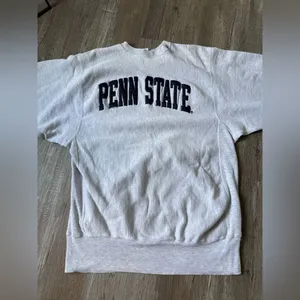 Champion VTG Reverse Weave PENN STATE Sweatshirt Crewneck Embroidered Gray Blue Size S M thumbnail 2