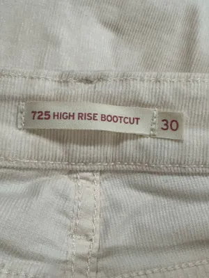 Levi’s High Rise Bootcut 725 Cream Corduroy Pants Women’s 30 thumbnail 5