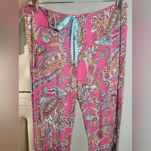P.J. Salvage Women's pajama Paisley Print Pink Pants. Size L-G. As Is. thumbnail 6