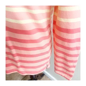 L.L. Bean Women’s Rugby Pullover Striped Chambray Collared Size Small Peach thumbnail 9