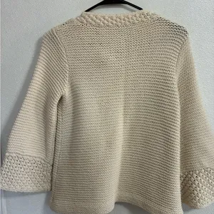 525 America Cream Textured Cardigan S thumbnail 3
