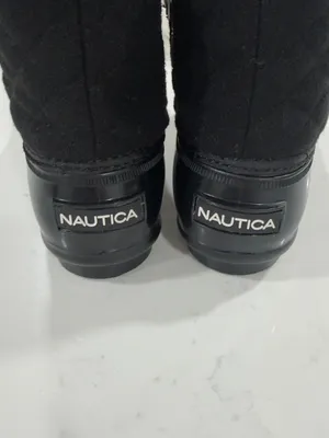 Nautica Black Quilted Short Rain Boots thumbnail 5