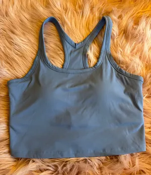 Gold Hinge Blue Tank Top Crop thumbnail 1