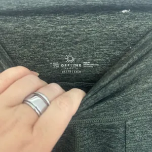 American Eagle Aerie Offline The Hugger Hi Rise Legging heathered green XS thumbnail 3