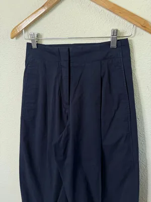 COS Pleated Barrel Leg Chinos in Navy Women’s Size‎ 2 thumbnail 5