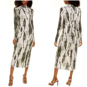 Ted Baker‎ Abstract Snake Print Mock Neck Midi Dress thumbnail 3