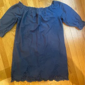 Abercrombie & Fitch Off the Shoulder Blue Dress thumbnail 1