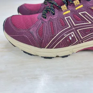 Asics Gel-Venture 7 Womens 8 Trail Running Shoes Burgundy Tan 1012A476 thumbnail 4