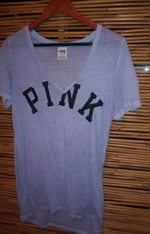 PINK VS Purple Sheer Cling Top L thumbnail 1