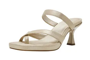 NWT Anne Klein Jevelli Heeled Slip On Dress Sandal JEVE01F9 Gold Yellow 8.5M thumbnail 1