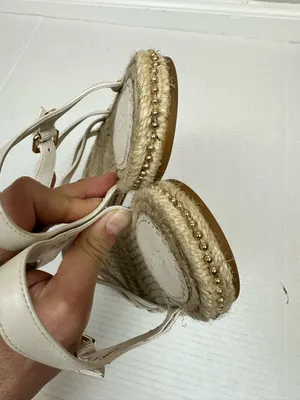Coach Carissa Leather Women's Espadrille Chalk Gold Pearl | C2794 - Size 10 B thumbnail 12