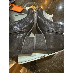 Toms Loren Shimmer Metallic Black Crackle Boots Booties Size‎ 8.5 thumbnail 6