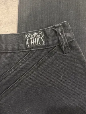 Vintage Cowboy Ethics Women’s Black Denim Jeans Western Size 9/10 thumbnail 9