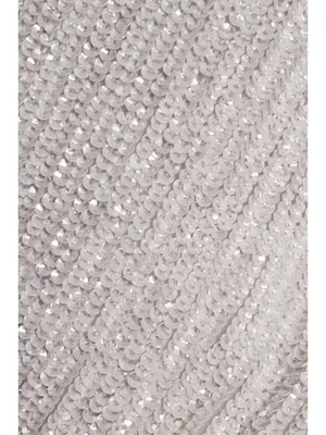 NWT retrofete Gabrielle Robe in Moonglow White Sequin Mini Wrap Dress S $635 thumbnail 4