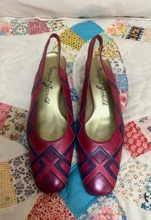Margaret Jerrold Pink Leather Shoes Size 7.5 thumbnail 1