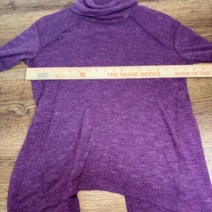 We The Free People Purple‎ Split Back Turtleneck Sweater Top XS boho lagenlook thumbnail 9