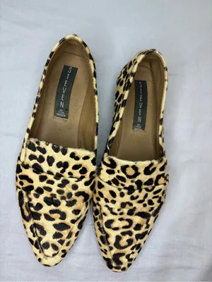 STEVEN by Steve Madden Hollie-L Leopard Haircalf Loafers Flats 7.5 thumbnail 3