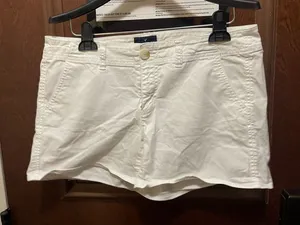 American Eagle Outfitters Women's Cream Shorts Shortie Size 10 thumbnail 1
