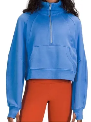 Lululemon Scuba Oversized Funnel Neck Half Zip Blue Size M/L thumbnail 1