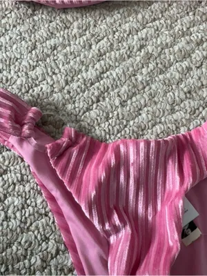 Dippin' Daisy's Pink Ribbed Ring-Front Bikini Set thumbnail 6