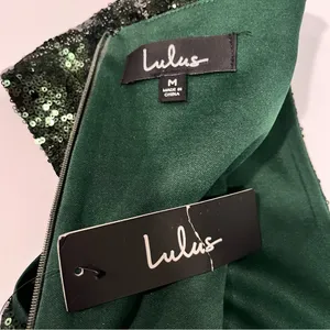 NWT Lulus Kasson Green Sequin Bodycon Mini Dress‎ MEDIUM thumbnail 11