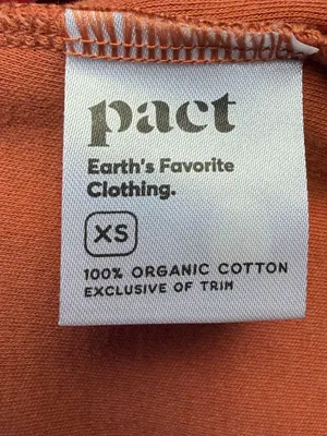 Pact Organic Cotton Joggers Pant Womens XS Orange Pocket Sustainable Lounge Cozy thumbnail 10