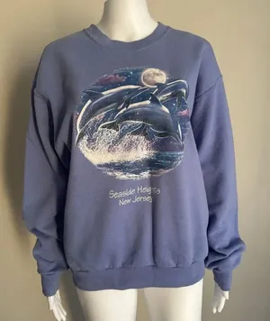 Vintage 90’s Jerzees Dolphin Sweatshirt Size M thumbnail 1