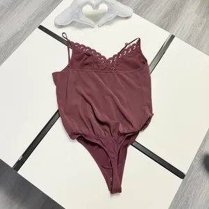 ✨ Abercrombie & Fitch Plum Lace-Trim Cami Bodysuit | Size SP ✨ thumbnail 5
