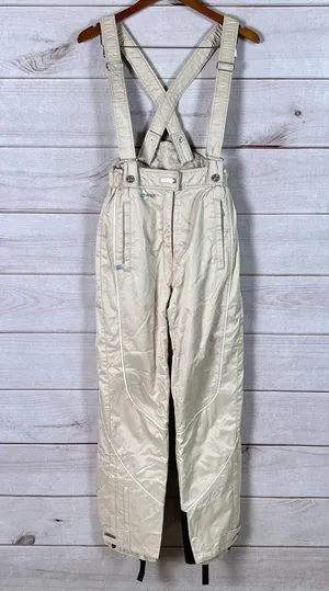 Spyder XT.L Women Ski Bibs Sz 8 Beige Thinsulate Insulation Snow Sports Gorpcore thumbnail 2
