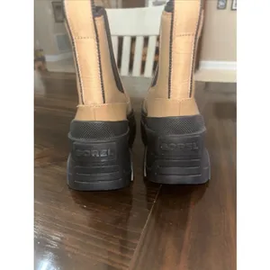 NEW SOREL Womens Brex Waterproof Platform Chelsea Boot US 6.5 Tawny Buff/Black thumbnail 4