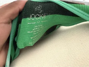 Jockey Women's Tank Top Sz M Green Black Striped Knit Y2K thumbnail 2