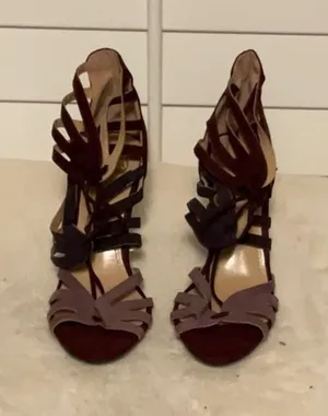 Charming Charlie Red and Pink Heels Strappy Elegant Design thumbnail 1