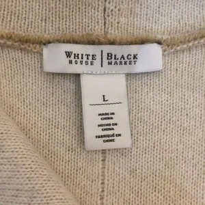 White House black market wool blend open cardigan large cream thumbnail 4