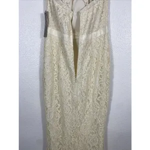 Lulus Zenith Cream Lace Maxi Dress NWT Size XS Halter Full Length Bridal Gown thumbnail 10