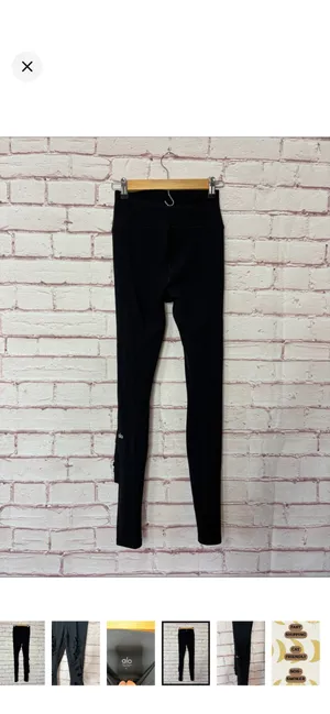 Alo Yoga High Waisted Ripped Warrior Legging Black Small Like New. Laser cut shred. Smoothing material. 12-13” waist 12” rise 29” inseam thumbnail 5