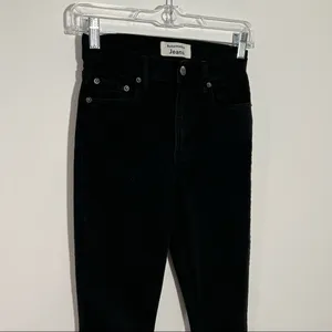 Reformation Harper Ultra High Rise Skinny Jeans‎ Black Size 24 Minimalist Casual thumbnail 3