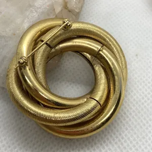 Vintage Lot of 3‎ Gold Tone Pin Brooch Circular Round Napier Interlocking Circle thumbnail 10