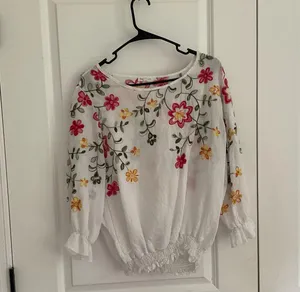Sapphire floral top White Size XL thumbnail 2