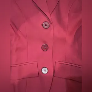COMMENSE Split Button Slim Fitted Blazer COLOR - Burgundy Size XS NWT thumbnail 10