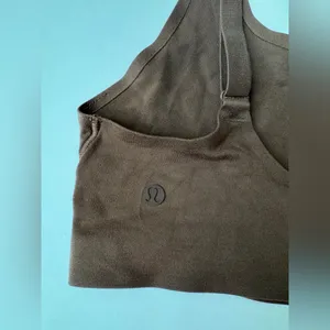 Lululemon Athletica Wundermost Ultra-Soft Nulu Scoop-Neck Brown Bralette Size‎ 2 thumbnail 8
