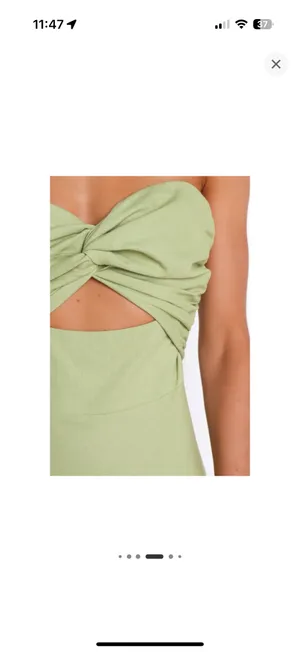 Petal & Pup Green Strapless Dress with Elegant Design thumbnail 5
