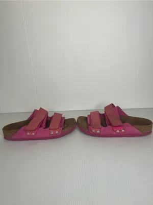 Birkenstock Uji Nubuck Suede Fuschia Tulip Womens Size 36 Slide Sandals Pink thumbnail 3