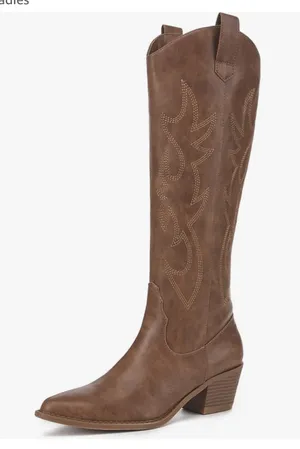 Amazon Brown Cowgirl Boots thumbnail 1