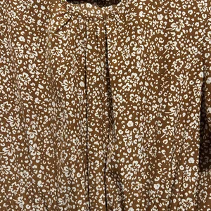 New..Fashion Dress XL Brown & White Floral Midi Dress thumbnail 6