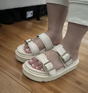 Ava & Ever White cream coastal summer buckle platform sandals city style boho thumbnail 1