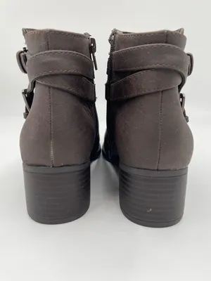 Naturalizer Kallista Bootie Size 7.5 Chocolate Brown Faux Leather Block Heel thumbnail 7