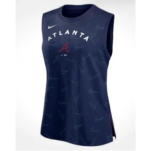 NIKE Women's Atlanta Braves Team Tech Muscle Tank Top - Large - NWT thumbnail 2