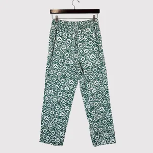 Boden Womens Pants Green Enchanting Bloom Linen Straight Trouser Boho Size 2 thumbnail 3